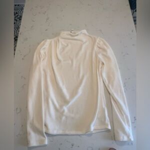 Long sleeve mock neck velvet soft top